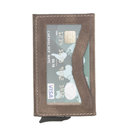 Austin Leather Mechanical Card Holder Bouletta