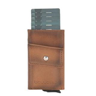 Austin Leather Mechanical Coin Card Holder Bouletta