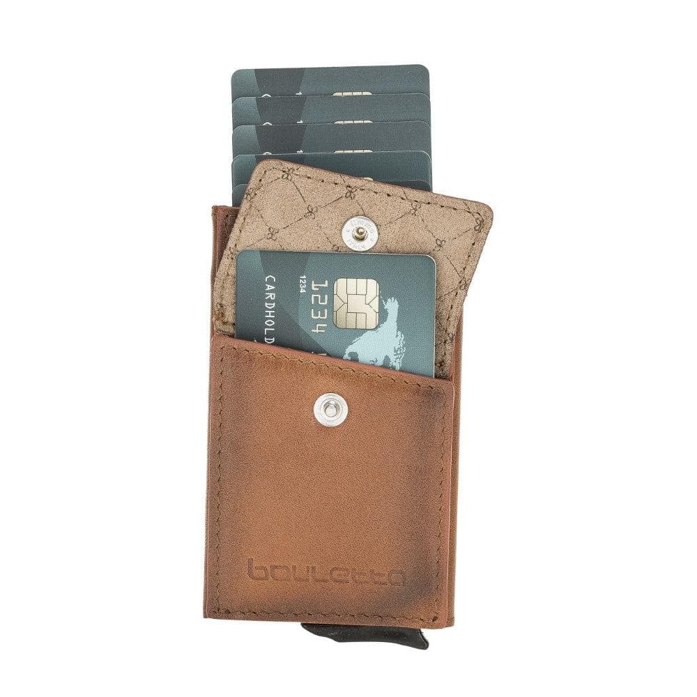 Austin Leather Mechanical Coin Card Holder Bouletta