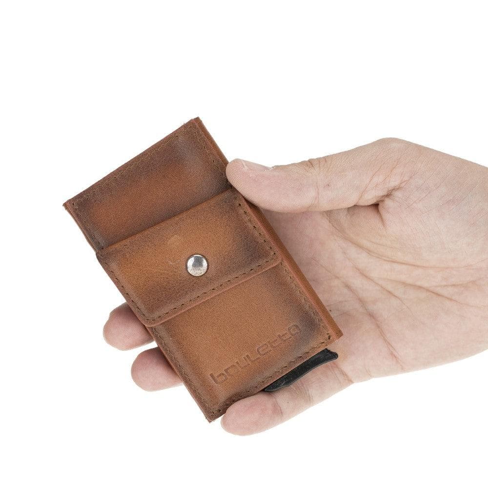 Austin Leather Mechanical Coin Card Holder Bouletta