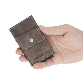 Austin Leather Mechanical Coin Card Holder Bouletta