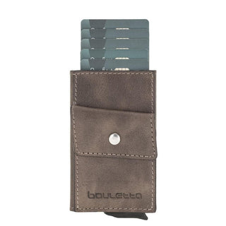 Austin Leather Mechanical Coin Card Holder Bouletta