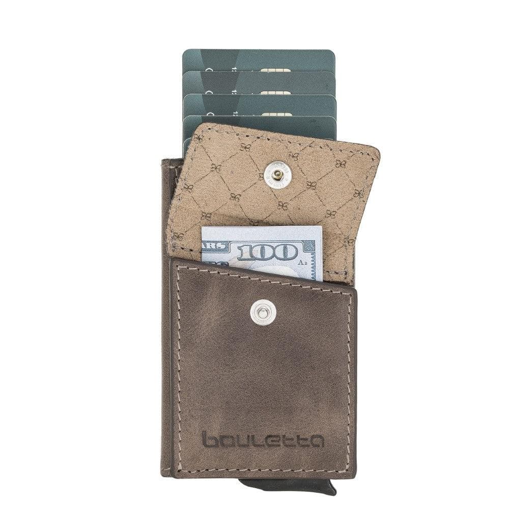 Austin Leather Mechanical Coin Card Holder Bouletta