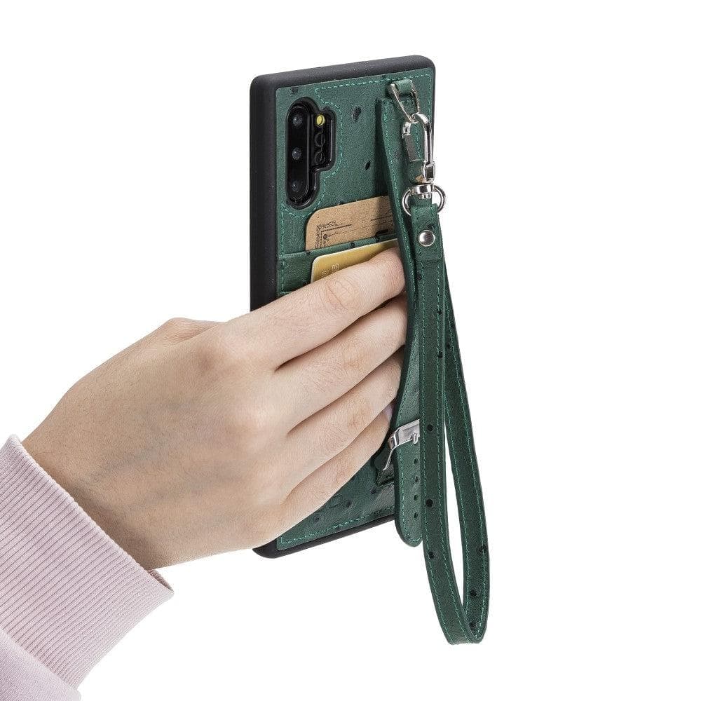 Bouletta Samsung Note 10 Serisi El Askılı Deri Arka Kapak / Note 10 Plus / Snake Taba