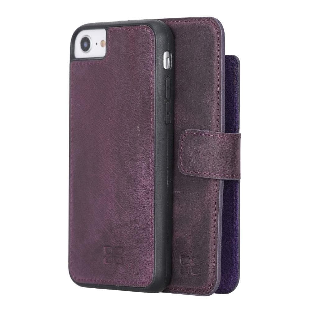 Detachable Leather Wallet Case for Apple iPhone 8 Series iPhone 8 Plus / Antic Purple Bouletta LTD