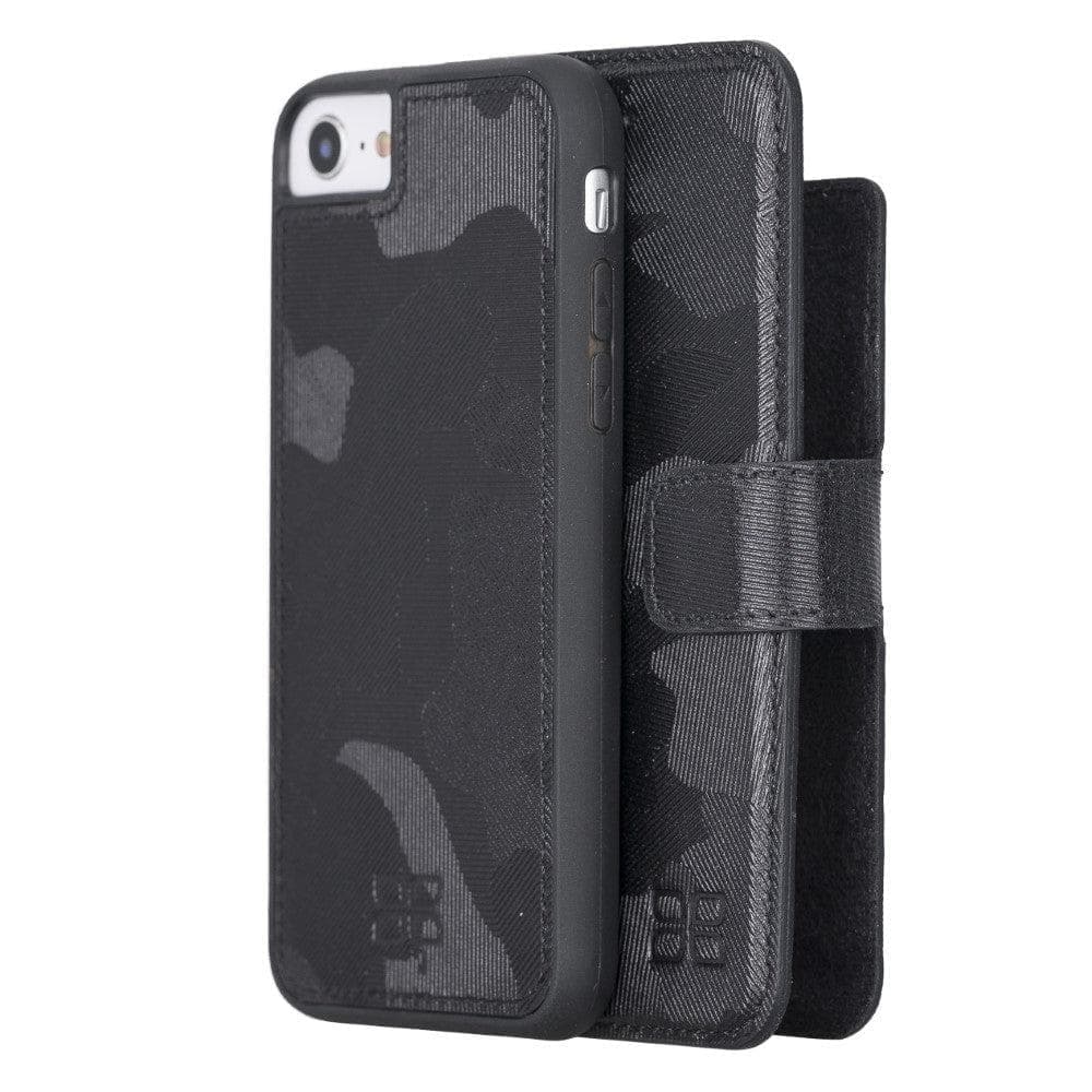 Detachable Leather Wallet Case for Apple iPhone 8 Series iPhone 8 / Camouflage Black Bouletta LTD