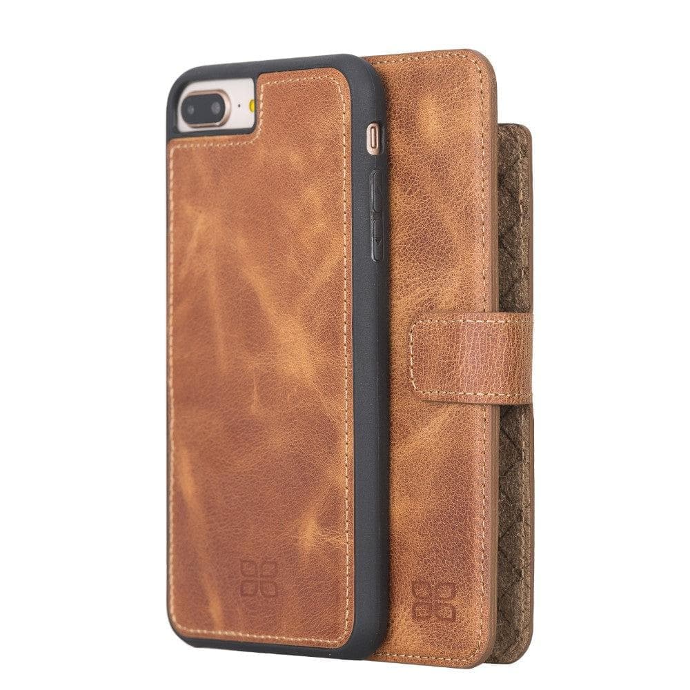 Detachable Leather Wallet Case for Apple iPhone 8 Series iPhone 8 Plus / Tiguan Tan Bouletta LTD