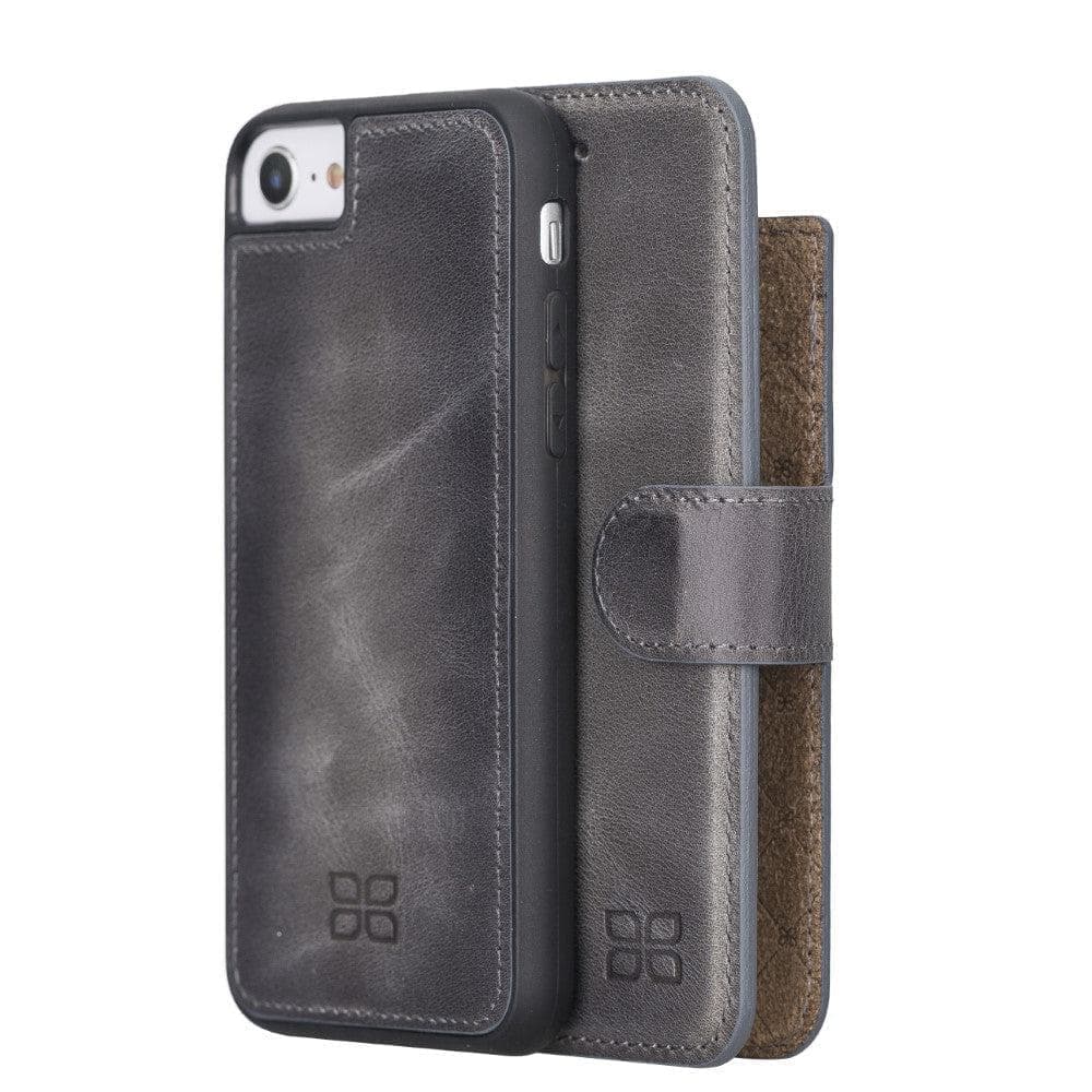 Detachable Leather Wallet Case for Apple iPhone 8 Series iPhone 8 / Tiguan Gray Bouletta LTD