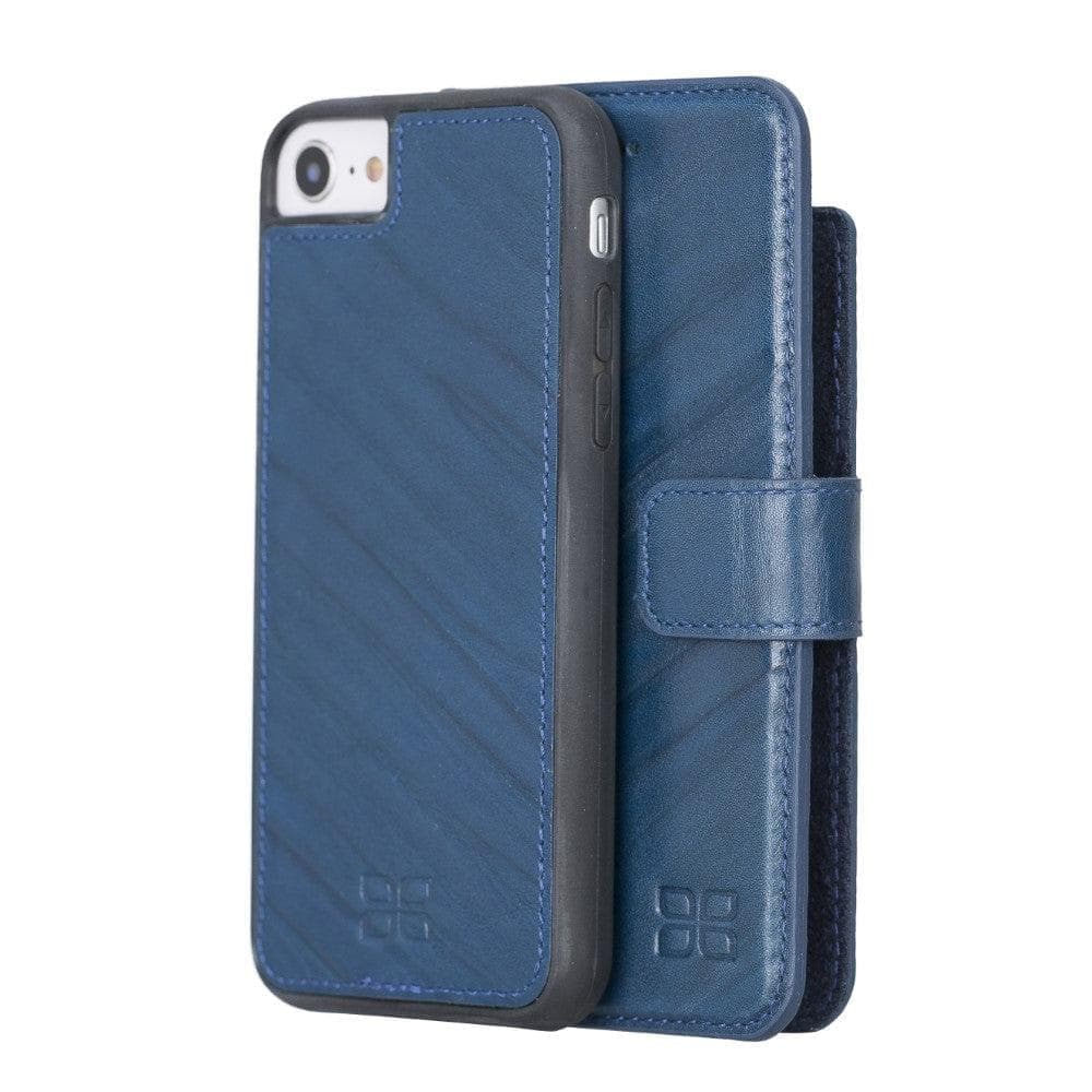 Detachable Leather Wallet Case for Apple iPhone 8 Series iPhone 8 / Creased Light Blue Bouletta LTD