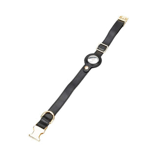 Bouletta Deri Tasmalar El Yapımı Köpek Tasması, Apple AirTag Uyumlu Yuva, 50cm Ayarlanabilir Ölçü Premium Koruma