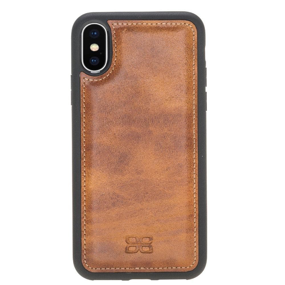 Flexible Leather Back Cover for Apple iPhone X Series Light Brown / iPhone X / XS Bouletta LTD