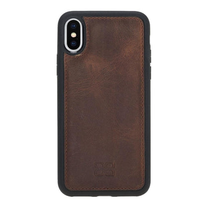 Flexible Leather Back Cover for Apple iPhone X Series - X / XS / XR / XS Max Antic Brown / iPhone XS Max Bouletta LTD