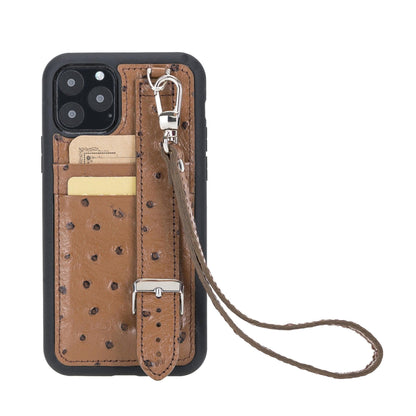 Flexible Leather Back Cover with Hand Strap for iPhone 11 Series Bouletta LTD