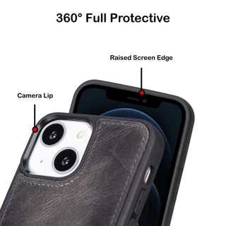 Bouletta Deri iPhone 13 Kılıfı iPhone 13 Serisi Hakiki Deri Arka Kapak Premium Koruma