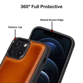 Bouletta Deri iPhone 13 Kılıfı iPhone 13 Serisi Hakiki Deri Arka Kapak Premium Koruma