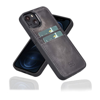 Bouletta Cep Telefonu Kılıfları iPhone 13 Serisi Kartlıklı Hakiki Deri Arka Kapak Premium Koruma