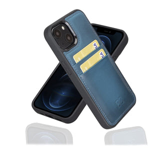 Bouletta Cep Telefonu Kılıfları iPhone 13 Serisi Kartlıklı Hakiki Deri Arka Kapak Premium Koruma