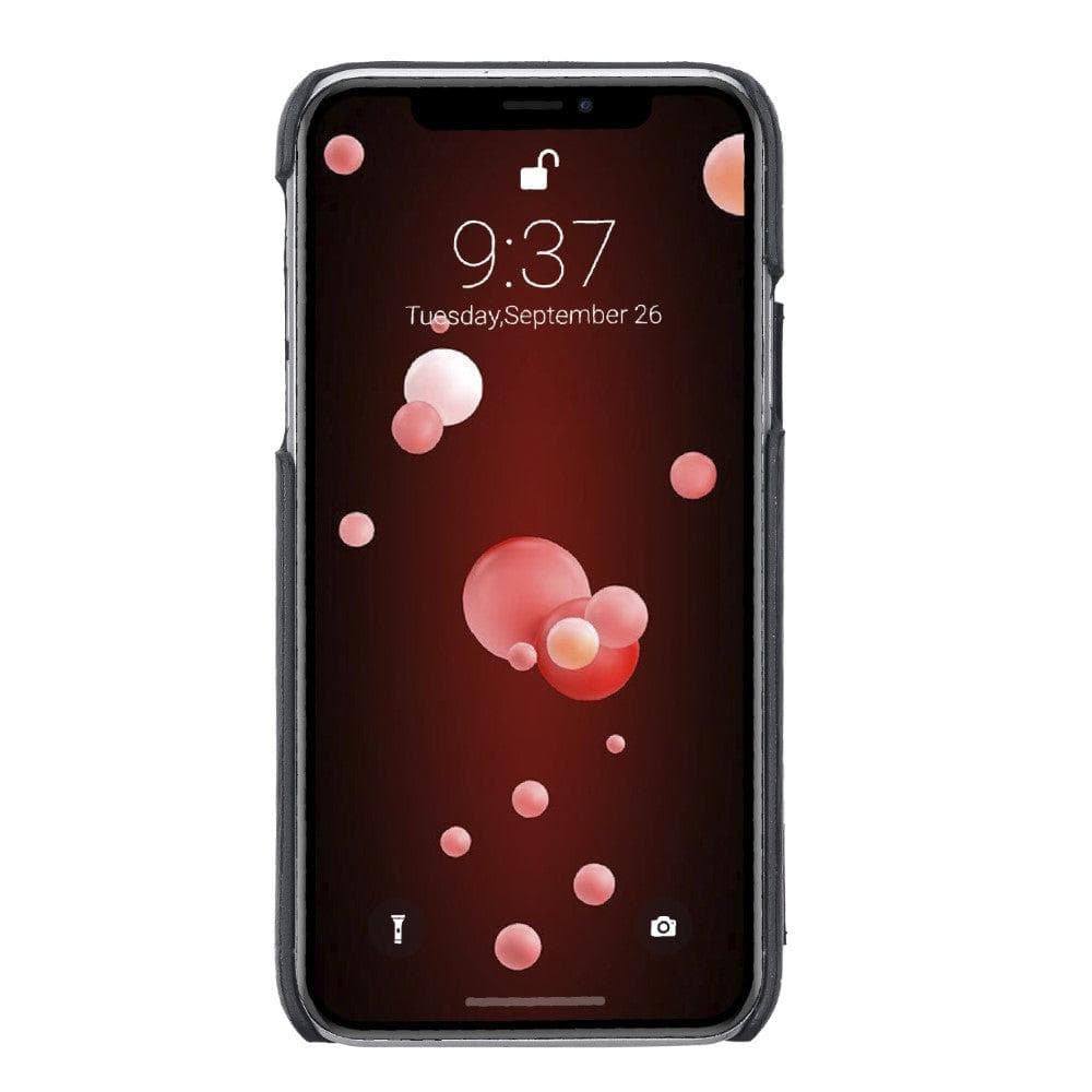 Bouletta Apple iPhone X-XS Serisi Deri Arka Kapak iPhone X / XS - Siyah - 3