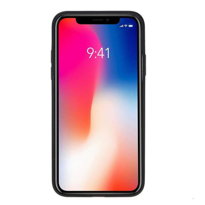 Bouletta Apple iPhone X XS XR Serisi için Deri Arka Kapak / iPhone XR / Kahve