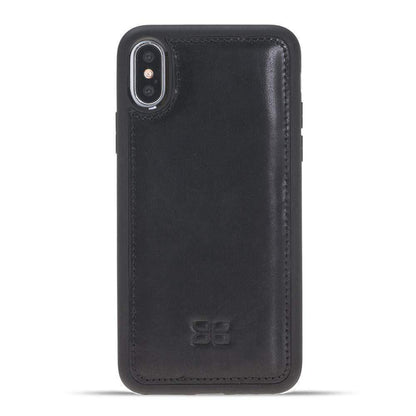 Apple iPhone X and iPhone XS Leather Case - Flexible Leather Cover Vegetal Black Bouletta LTD