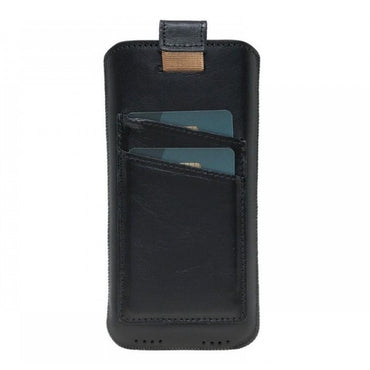 Bouletta Samsung Galaxy Serisi ile Uyumlu Kartlıklı Deri Kese Kılıf / Galaxy Note 9 / Siyah