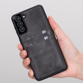 Bouletta Cep Telefonu Kılıfları Samsung Galaxy S21 Serisi Kartlıklı Deri Arka Kapak Premium Koruma