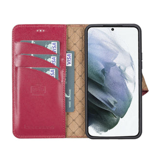 Bouletta Cep Telefonu Kılıfları Samsung Galaxy S22 Serisi Cüzdanlı Çıkarılabilir Deri Kılıf Premium Koruma