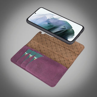 Bouletta Cep Telefonu Kılıfları Samsung Galaxy S22 Serisi Cüzdanlı Çıkarılabilir Deri Kılıf Premium Koruma