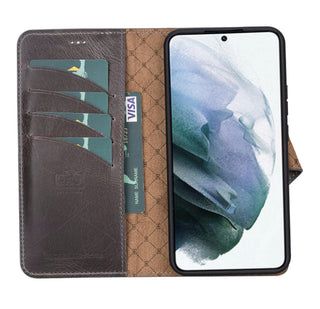Bouletta Cep Telefonu Kılıfları Samsung Galaxy S22 Serisi Cüzdanlı Çıkarılabilir Deri Kılıf Premium Koruma