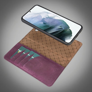 Bouletta Cep Telefonu Kılıfları Samsung Galaxy S22 Serisi Cüzdanlı Çıkarılabilir Deri Kılıf Premium Koruma