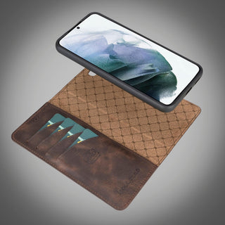 Bouletta Cep Telefonu Kılıfları Samsung Galaxy S22 Serisi Cüzdanlı Çıkarılabilir Deri Kılıf Premium Koruma