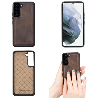 Bouletta Cep Telefonu Kılıfları Samsung Galaxy S22 Serisi Deri Arka Kapak Premium Koruma