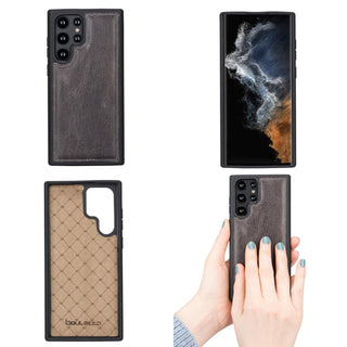Bouletta Cep Telefonu Kılıfları Samsung Galaxy S22 Serisi Deri Arka Kapak