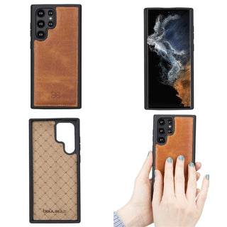 Bouletta Cep Telefonu Kılıfları Samsung Galaxy S22 Serisi Deri Arka Kapak