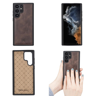 Bouletta Cep Telefonu Kılıfları Samsung Galaxy S22 Serisi Deri Arka Kapak