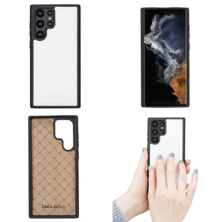 Bouletta Cep Telefonu Kılıfları Samsung Galaxy S22 Serisi Deri Arka Kapak
