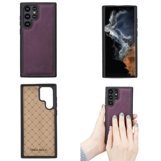 Bouletta Cep Telefonu Kılıfları Samsung Galaxy S22 Serisi Deri Arka Kapak