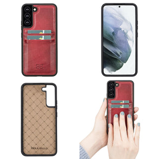 Bouletta Cep Telefonu Kılıfları Samsung Galaxy S22 Serisi Kartlıklı Deri Arka Kapak Premium Koruma