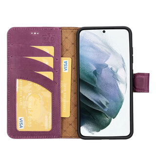 Bouletta Cep Telefonu Kılıfları Samsung Galaxy S23 Serisi Cüzdanlı Çıkarılabilir Deri Kılıf Premium Koruma
