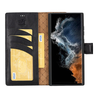 Bouletta Cep Telefonu Kılıfları Samsung Galaxy S23 Serisi Cüzdanlı Çıkarılabilir Deri Kılıf Premium Koruma