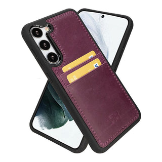Bouletta Cep Telefonu Kılıfları Samsung Galaxy S23 Serisi Kartlıklı Deri Arka Kapak Premium Koruma
