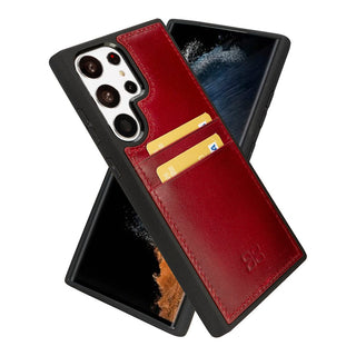 Bouletta Cep Telefonu Kılıfları Samsung Galaxy S23 Serisi Kartlıklı Deri Arka Kapak Premium Koruma