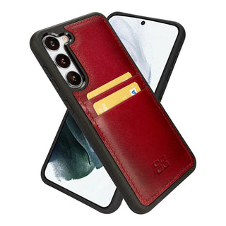 Bouletta Cep Telefonu Kılıfları Samsung Galaxy S23 Serisi Kartlıklı Deri Arka Kapak Premium Koruma