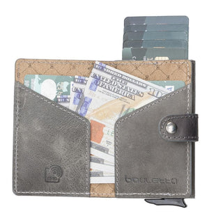 Bouletta LTD Wallets & Money Clips Terry Coin Leather Mechanical Card Holder Premium Koruma
