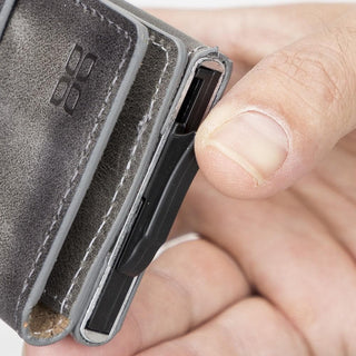 Bouletta LTD Wallets & Money Clips Terry Coin Leather Mechanical Card Holder Premium Koruma