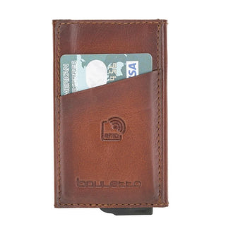 Bouletta Torres Leather Mechanical Card Holder / Rustic Tan / Leather