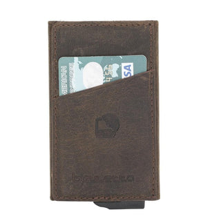 Torres Leather Mechanical Card Holder Bouletta