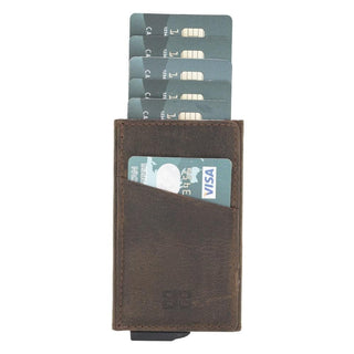 Torres Leather Mechanical Card Holder Bouletta