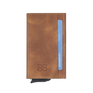 Torres Leather Mechanical Card Holder Tifuan Tan Bouletta