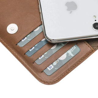 Leather Universal Clutch Wallet Case up to 5.7 inch Phones - Rustic Burnished Tan Bouletta Shop